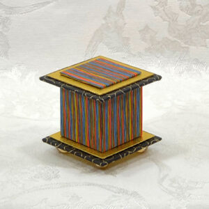 "Earthy Stripes" Chiyogami Paper On 2"x2"x2" Tall Box