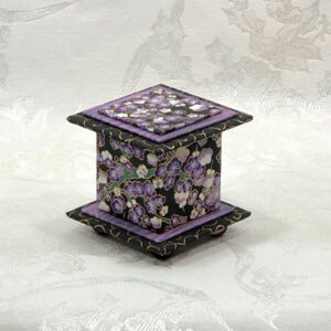 "Purple Cherry" Chiyogami Paper On 2"x2"x2" Tall Box
