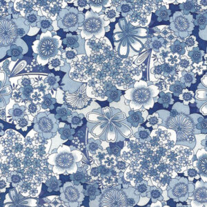 Blue Chiyogami/Washi Paper #08