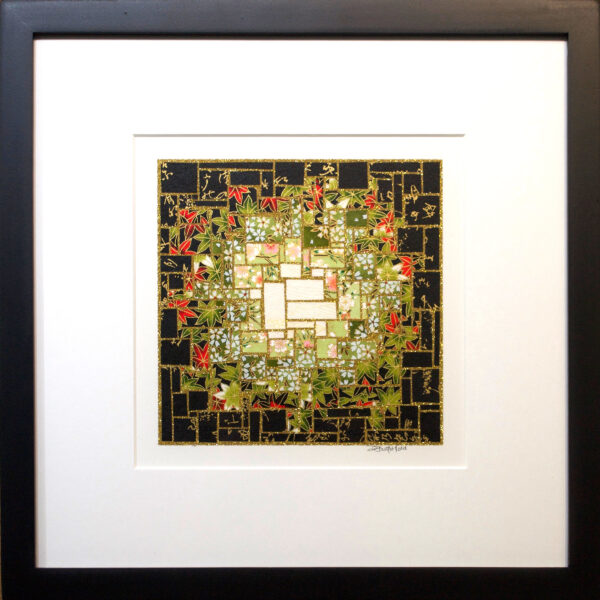 12.5"x12.5" Framed Matted "Favorite 1" Mosaic