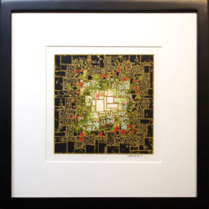 12.5"x12.5" Framed Matted "Favorite 2" Mosaic