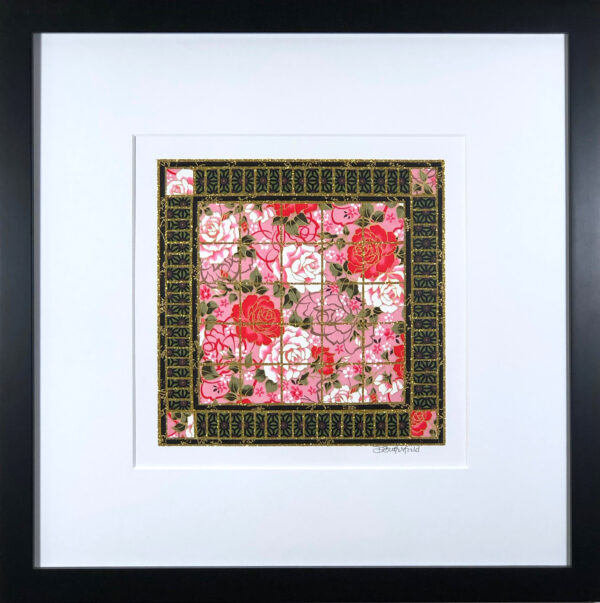 12.5"x12.5" Framed Matted "Heavenly Scent" Mosaic
