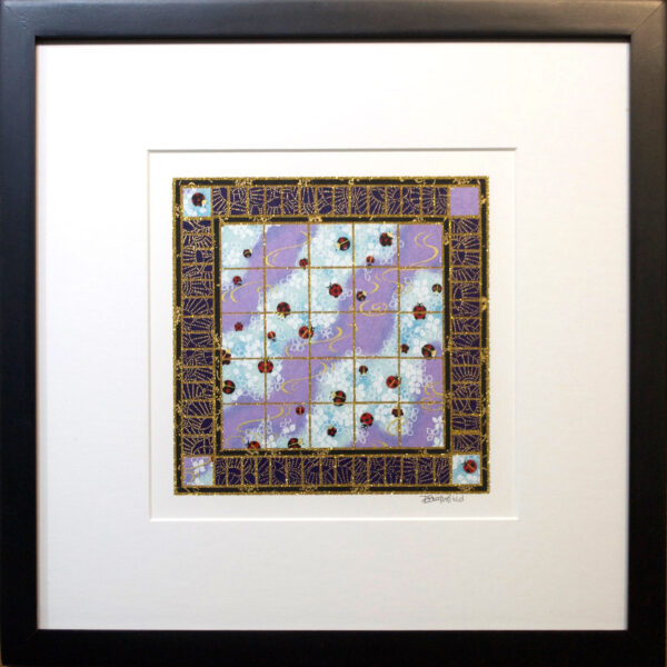 12.5"x12.5" Framed Matted "Ladies" Mosaic