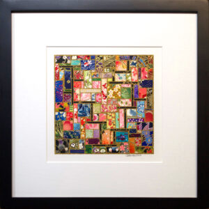 12.5"x12.5" Framed Matted "New Roundabout" Mosaic