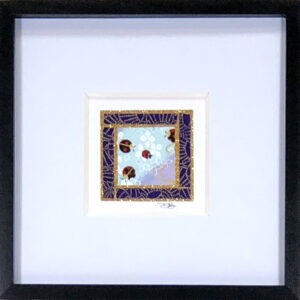 6"x6" Framed Matted Ladybug Mosaic #02