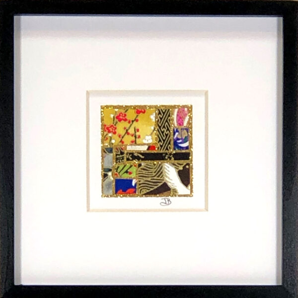 6"x6" Framed Matted Mixed Colors Mosaic #06