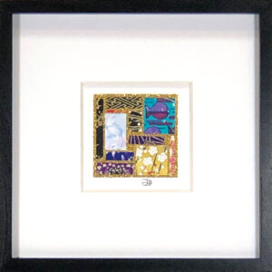 6"x6" Framed Matted Mixed Colors Mosaic #08