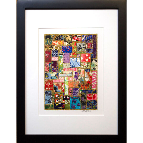 9"x12" Framed Matted All Sparkly Mosaic