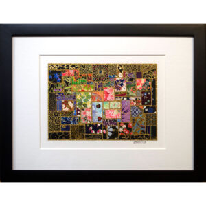 9"x12" Framed Matted Bright and Shiny Mosaic