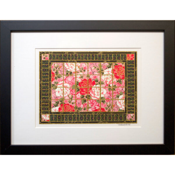 9"x12" Framed Matted Heavenly Scent Mosaic