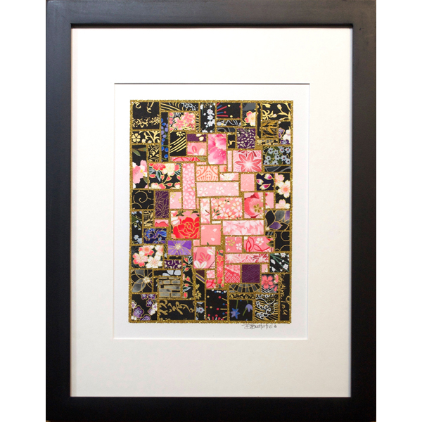 9"x12" Framed Matted Cotton Candy Mosaic
