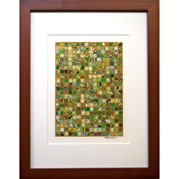 9"x12" Framed Matted Spring Thaw Mosaic