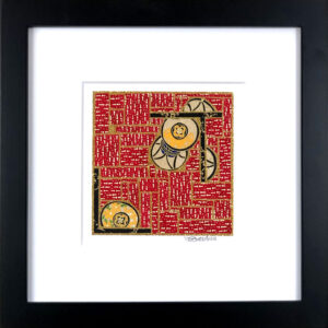 8x8 Framed Matted Red Bling Mosaic