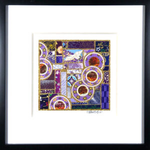 8x8 Framed Matted Mixed Purples Mosaic