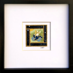 6"x6" Framed Matted Bunny Mosaic #02