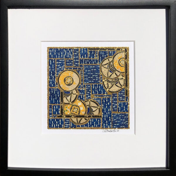 8"x8" Framed Matted Coins On Navy