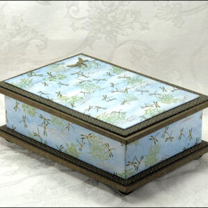 "Dragonfly" Washi Covered 8.5" x 5.5" Box
