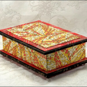 "Yellow Cherry" Washi Covered 8.5" x 5.5" Box