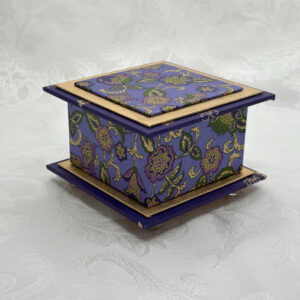 "Purple Persian" Washi Covered 3.5" x 3.5" Box