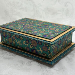 "Teal Persia" Washi Covered 8.5" x 5.5" Box