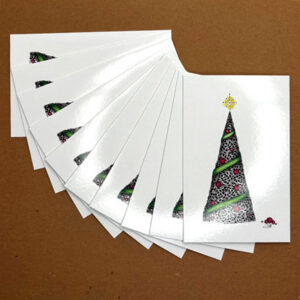 Zentangled Diva Dance Tree Cards - 10 Pack